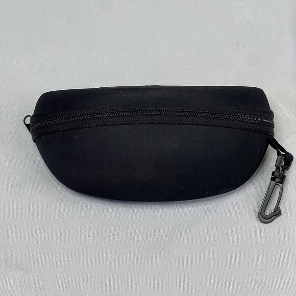 Maui Jim Sunglass Case Only Black Padded Zipper Clamshell Clip - Picture 3 of 6